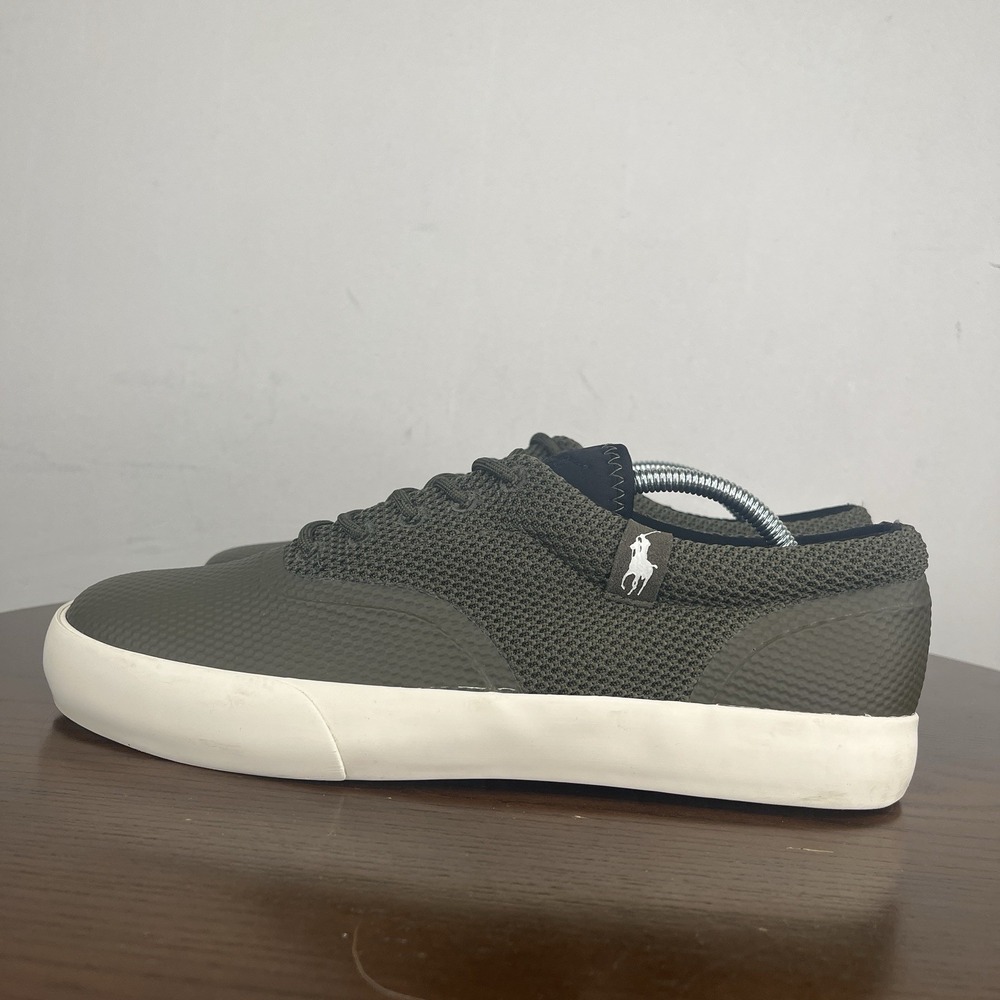 Polo Ralph Lauren Vernon Shoes Men's 8D Green Comfort Low Top Lace Up Sneaker